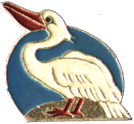 Значок птица пеликан