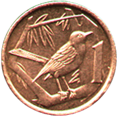 аверс 1 цент 1987 год Каймановы острова