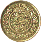 20 крон 1996 год Дания