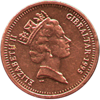 Reverse 1 pence 1995 Gibraltar