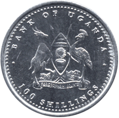 100 шиллингов Уганда 2004 год