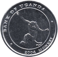 100 shillings Uganda 2004 year
