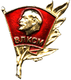 Значок молодежной организации при СССР на булавке