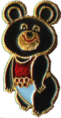 Badge Olympiad 80 Olympic teddy bear