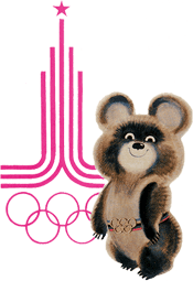 Эмблема олимпийские игры 1980, мишка