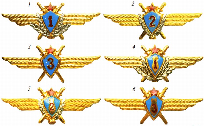 Квалификационные знаки (1966 г.) военных летчиков