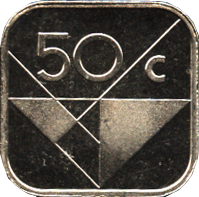 аверс 50 центов Аруба 2008 год