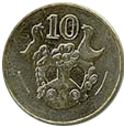 10 центов 1990 год Кипр