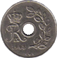 Реверс монеты 25 орэ 1971 год