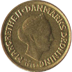 Реверс монеты 10 крон 1989 год