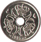 Реверс монеты 1 крона 1995