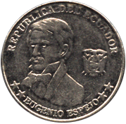 reverse 10 centavos 2000 year Ecuador