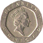 20 пенсов 1993 Англия