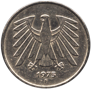 5 марок 1975 ФРГ