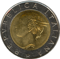500 лир 1989 Италия