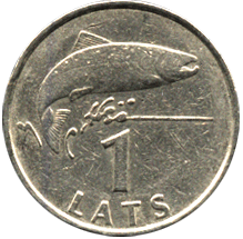 аверс 1 лат Латвия 1992 год