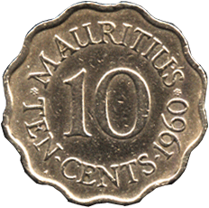 10 центов Маврикий 1960 год