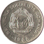 1 лей 1966 год Румыния