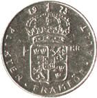 2 кроны 1973 год Швеция