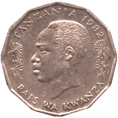 5 senti Tanzania 1982 year