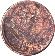 2 копеечки 1815 год, материал медь