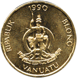 2 vatu Vanuatu 1990