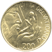 200 лир Ватикан